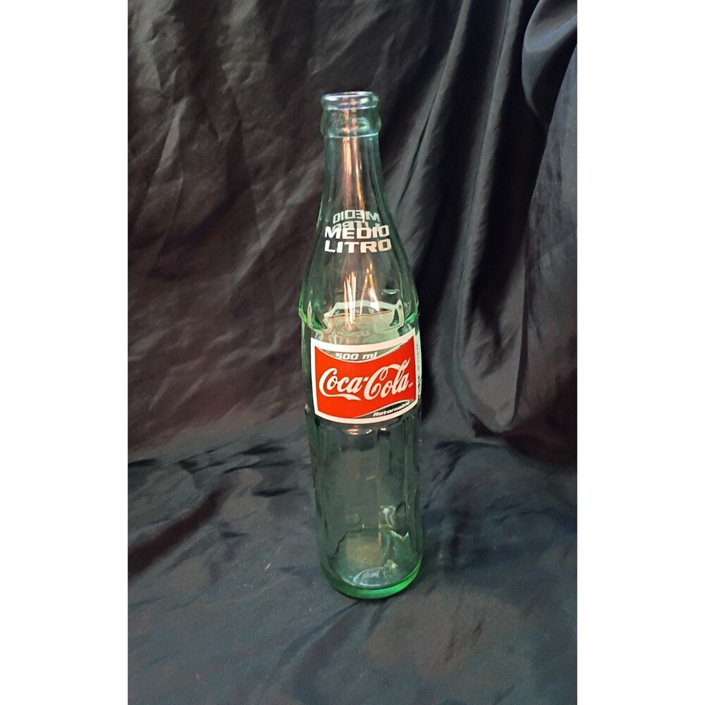 Vintagr Coca-Cola B MEDIO LITRO 500 ML Mexican Coke Bottle Green Tint
